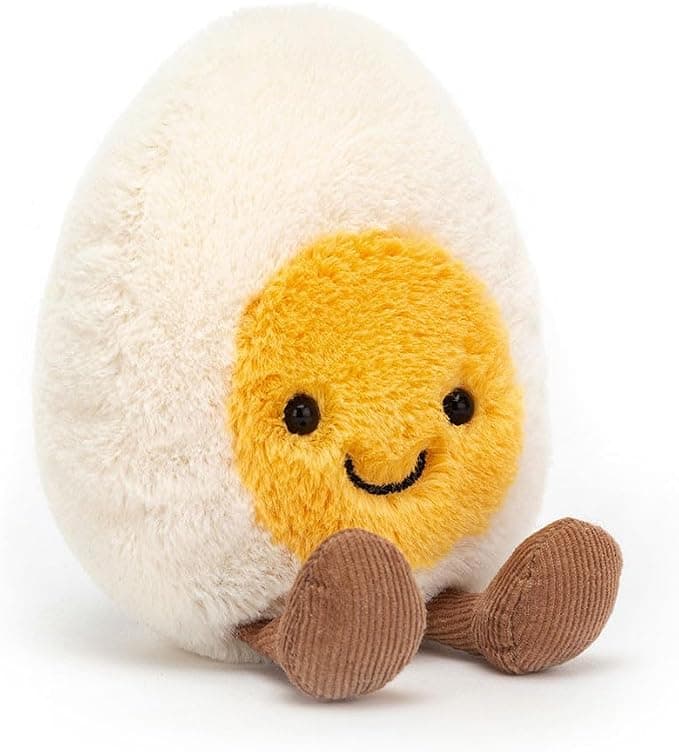 Jellycat Fun Happy Boiled Egg - L: 4 cm x W: 8 cm x H: 14 cm