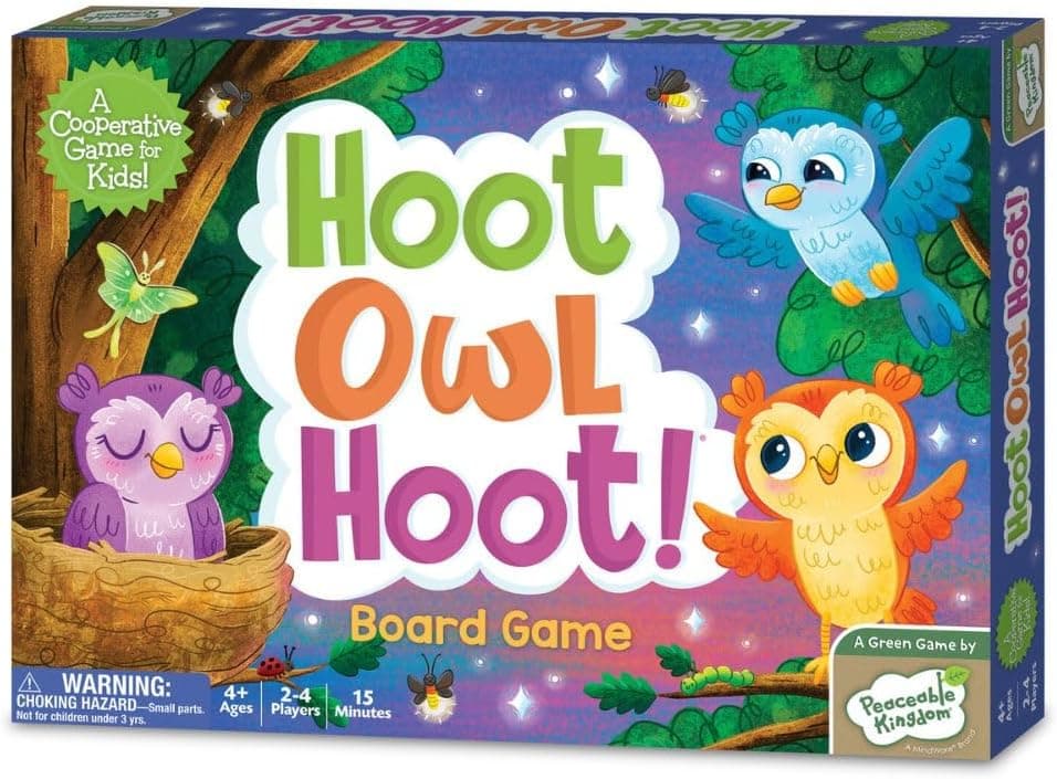 Peaceable Kingdom Hoot Owl Hoot! Cooperative Board Game