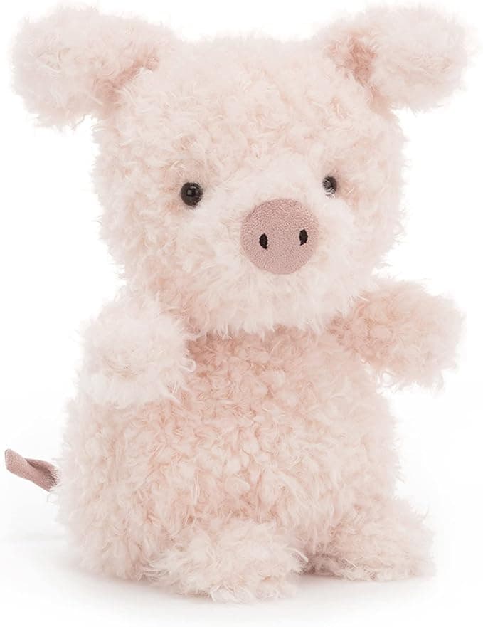 Jellycat Little Pig Stuffed Animal, 7 inches - Farmyard Plush Toy - Classic Children's Gift
