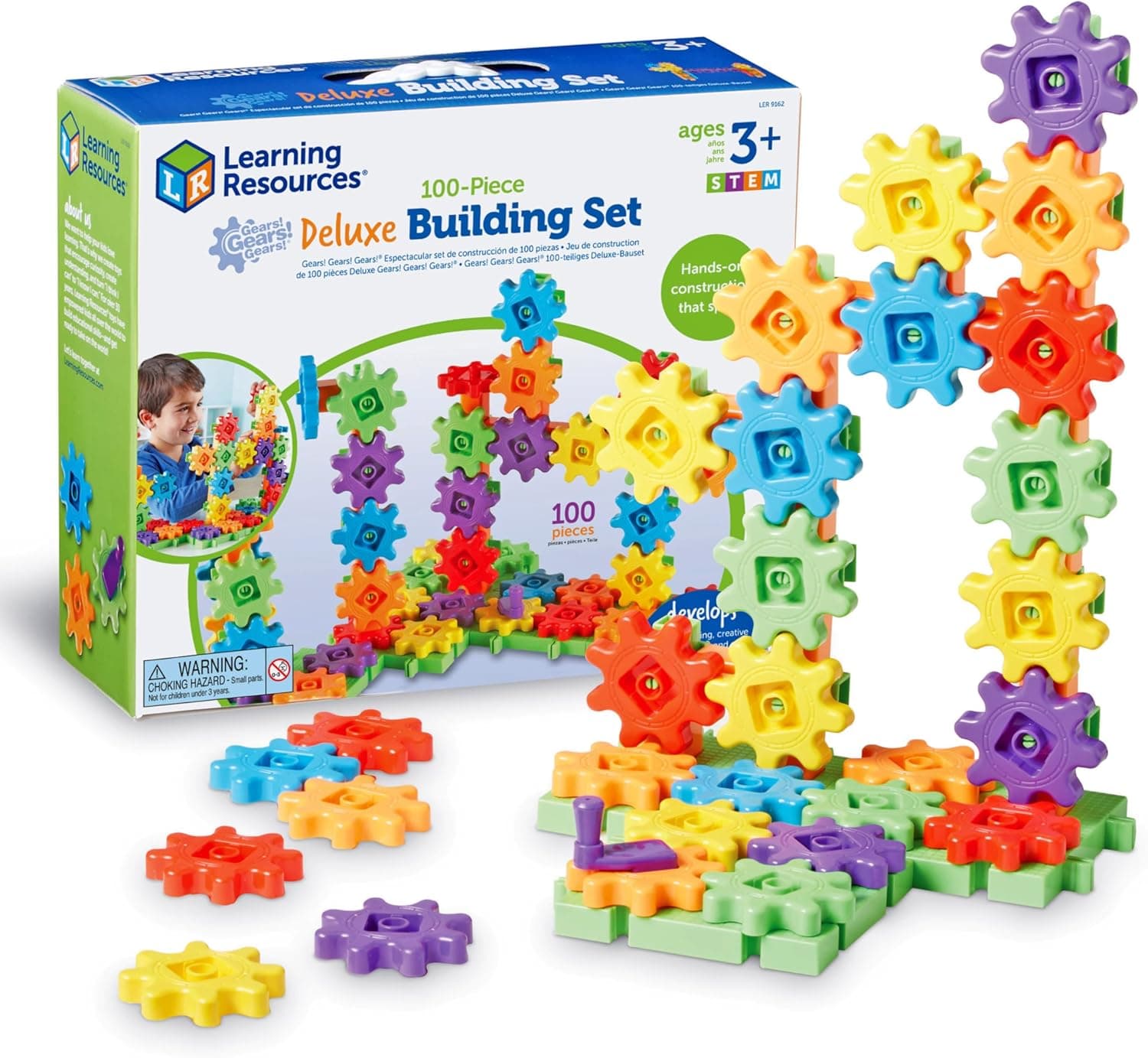Learning Resources Gears! Gears! Gears! 100-Piece Deluxe Building Set