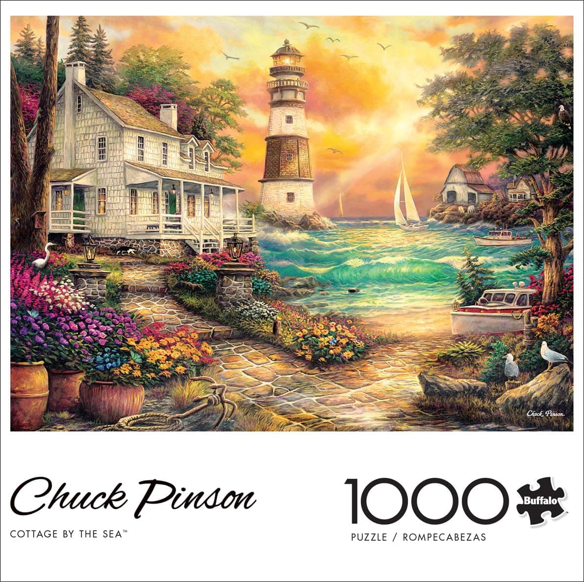 Buffalo Games Cottage by the Sea 1000-Piece Puzzle