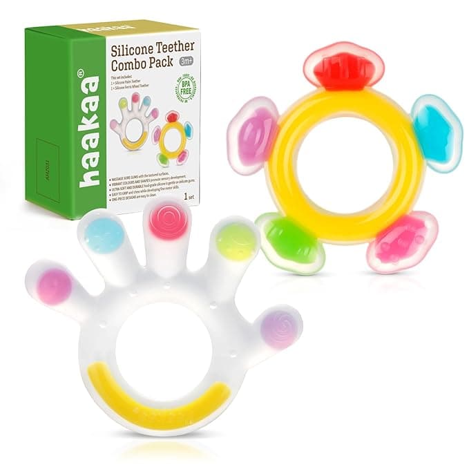 Haakaa Silicone Teether Combo, 2 Pack
