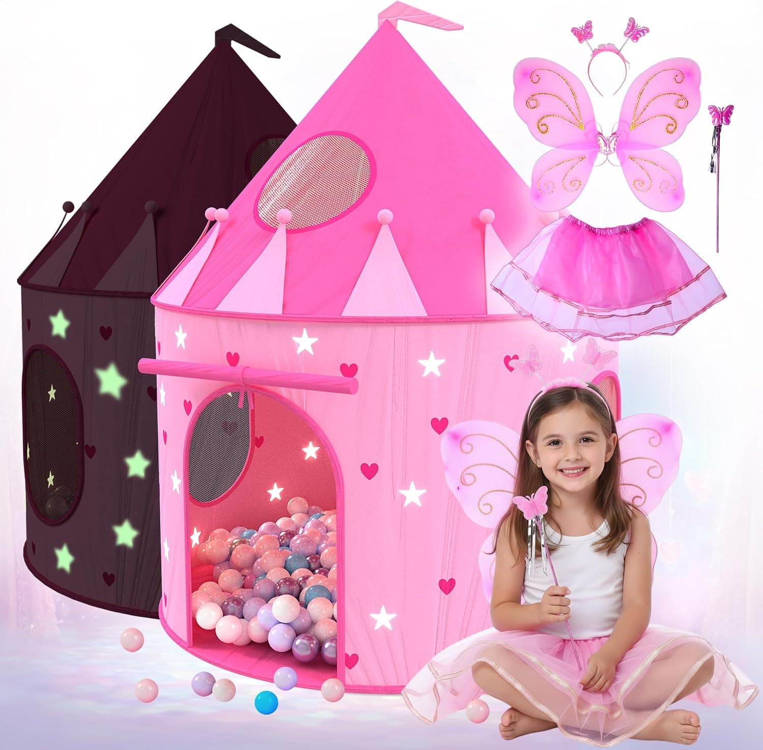 Playz Princess Castle Pop-Up Play Tent