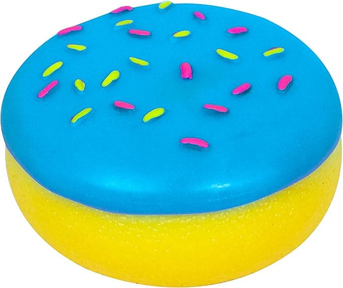 Schylling NeeDoh Jelly Donut - Sensory Squeeze Toy - Jelly-Like Filling - 3" Wide - Color May Vary (Pack of 1)